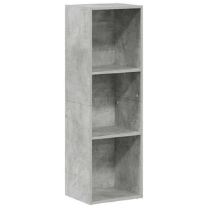 vidaXL Book Cabinet/TV Cabinet Concrete Grey 36x30x114 cm Engineered Wood