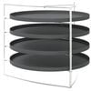 vidaXL Pizza Pans 4 pcs with Rack &Oslash; 28 cm Steel