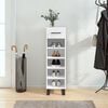 vidaXL Shoe Cabinet White 30x35x105 cm Engineered Wood