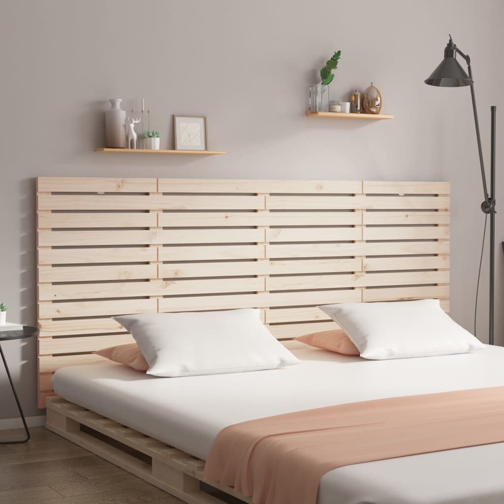 vidaXL Wall Headboard 186x3x91.5 cm Solid Wood Pine