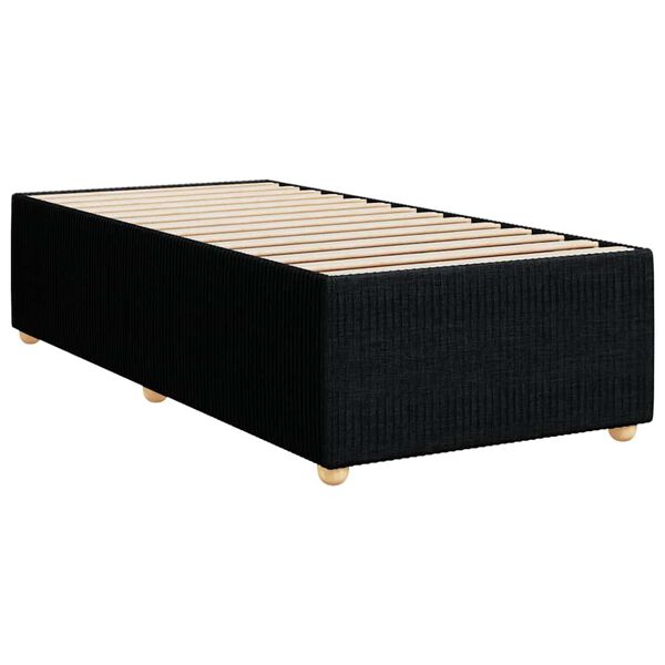 vidaXL Bed Frame without Mattress Black Single Fabric