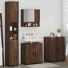 vidaXL Bathroom Furniture Set 4 pcs Brown Oak Engineered wood & Metal