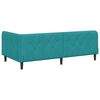 vidaXL Corner Bed Frame with Headboard Turquoise 90 x 200 cm Velvet
