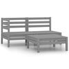 vidaXL Garden Lounge Set | Grey | Solid pinewood | Large | Modular