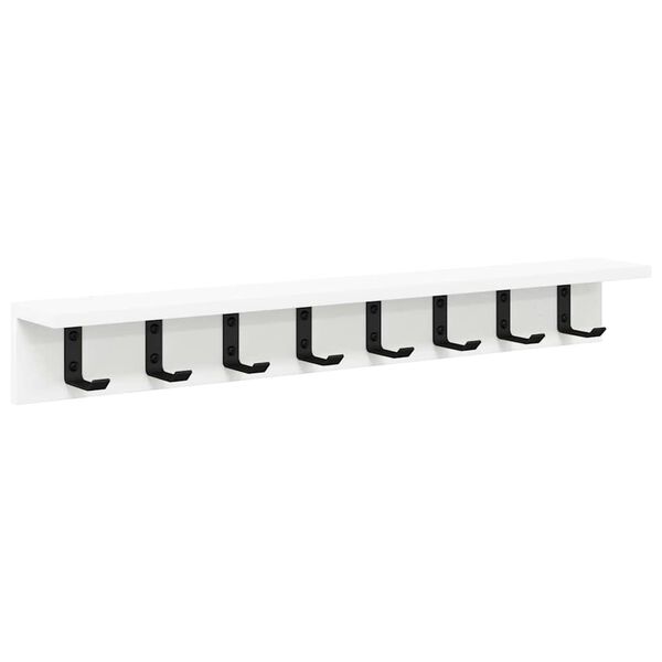 vidaXL Wall-Mounted Coat Rack Wall-mounted White 80 x 10.5 x 10.5 cm