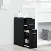 vidaXL Bathroom Furniture Set Wall-mounted Black Oak 22 x 44 x 61.5 cm