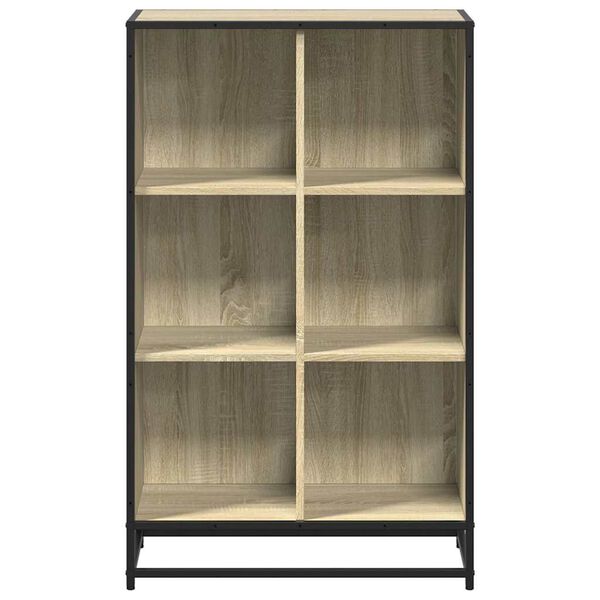 vidaXL Book Cabinet Sonoma Oak 65.5x33x107.5 cm Engineered Wood