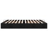 vidaXL Ottoman Bed Frame without Mattress Black Super King Fabric