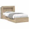 vidaXL Bed Frame with Storage Sonoma Oak 100 x 200 cm Engineered Wood