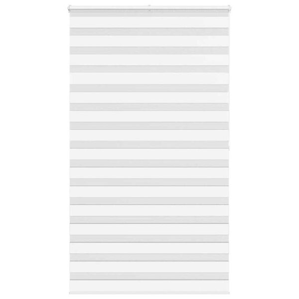 vidaXL Zebra Blind White 120x200 cm Fabric Width 115.9 cm Polyester