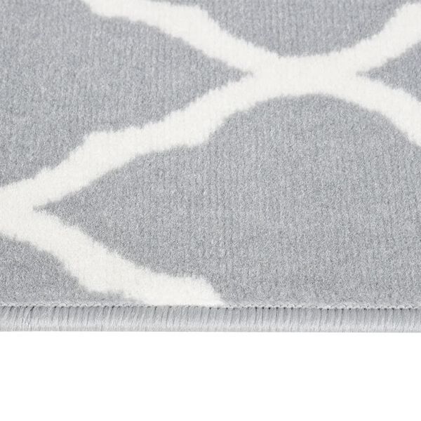 vidaXL Runner Rug BCF Grey and White 100x250 cm