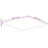 vidaXL Table Top 40x40x3.8 cm Square Solid Wood Rough Mango