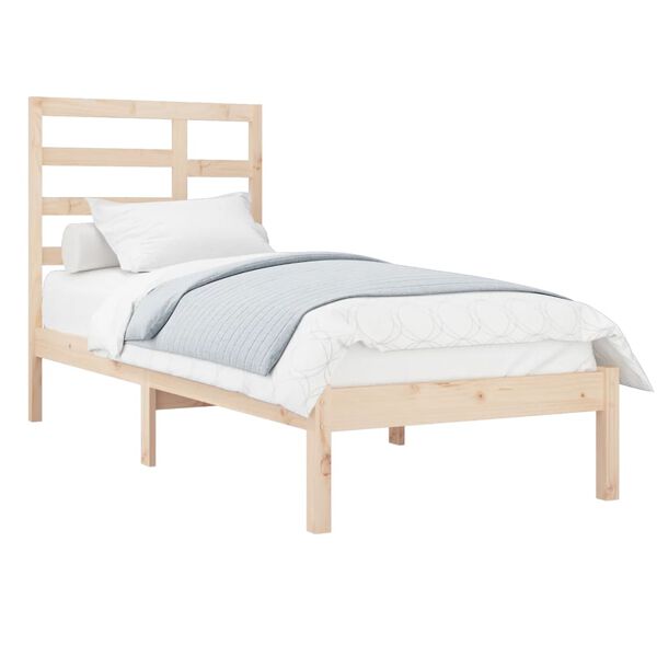 vidaXL Bed Frame without Mattress Solid Wood 100x200 cm