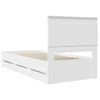 vidaXL Bed Frame with Drawer White 90 x 200 cm Engineer Wood