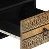 vidaXL TV Cabinet Black 100x33.5x46 cm Solid Rough Wood Mango