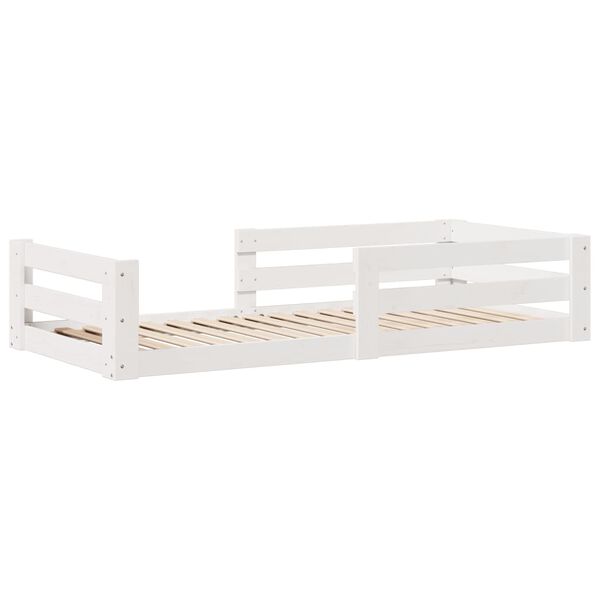 vidaXL Bed Frame without Mattress White 90x200 cm Solid Wood Pine