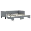 vidaXL Daybed with Trundle without Mattress Light Grey 90x190 cm Single