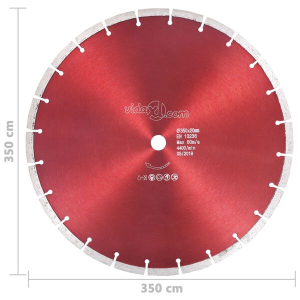 vidaXL Diamond Cutting Disc Steel 350 mm