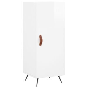 vidaXL Sideboard High Gloss White 34.5x34x90 cm Engineered Wood