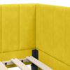 vidaXL Corner Bed Frame with Headboard Yellow 80 cm x 200 cm Velvet