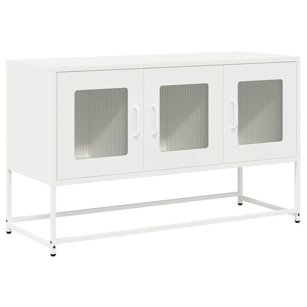vidaXL TV Cabinet White 100.5x39x60.5 cm Cold-rolled Steel