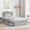 vidaXL Bed Frame with Drawer Grey Sonoma 90 x 200 cm Engineered Wood