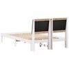 vidaXL Bed frame White and light grey 120 x 190 cm Solid pine wood
