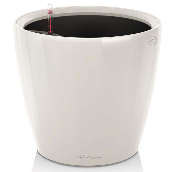 LECHUZA Planter CLASSICO LS 28 ALL-IN-ONE High-Gloss White 16040