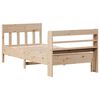vidaXL Bed Frame without Mattress 90x190 cm Single Solid Wood Pine