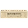 vidaXL Daybed with Drawers without Mattress Sonoma Oak 90x200 cm