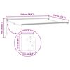 vidaXL Manual Retractable Awning Frame White 2.5 x 2 m Aluminium