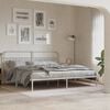vidaXL Metal Replace Headboard White 193 cm