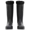 vidaXL Rian Boots with Removable Socks Black Size 46 PVC
