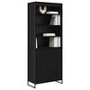 vidaXL Tall Cabinets 2 pcs Black Oak 79 x 36 x 300 cm Engineered Wood