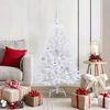 vidaXL Artificial Hinged Christmas Tree White 120 cm PVC and Steel