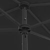 vidaXL Beach Parasol Black 180x120 cm