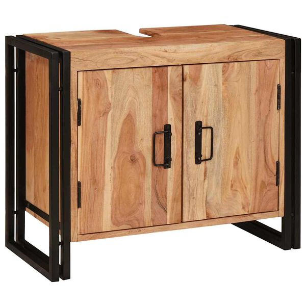 vidaXL Sink cabinet with Shelf Brown 71 x 33 x 58 cm Solid Acacia Wood