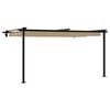 vidaXL Wall Mounted Gazebo Taupe Steel