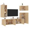 vidaXL 5 Piece TV Wall Units Sonoma Oak Engineered Wood