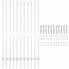vidaXL Fence Post 11 pcs Silver 160 cm Steel