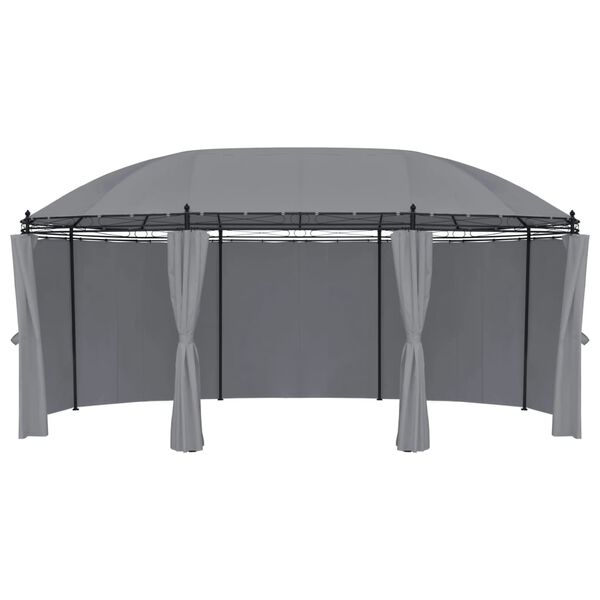 vidaXL Gazebo with Curtains 520x349x255 cm Anthracite