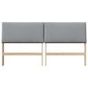 vidaXL Upholstered Headboard Light Grey 180 cm Solid Pine Wood