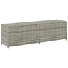 vidaXL Garden Storage Box Poly Rattan 200x50x60 cm Grey