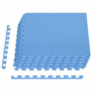 vidaXL Floor Mats 6 pcs 2.16 ㎡ EVA Foam Blue