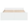 vidaXL Bed Frame with Drawers without Mattress White 120x190 cm Small Double