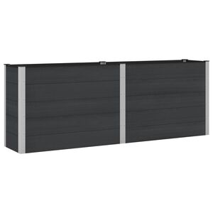 vidaXL Garden Raised Bed Black 250 x 50 x 91 cm WPC and Aluminium