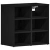 vidaXL Shoe Cabinet 2 pcs Black Oak 52 x 30 x 50.5 cm Engineered Wood