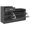 vidaXL Shoe Bench Grey 94.5x31x57 cm Engineered Wood