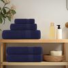 vidaXL 12 Piece Towel Set "FROGN" Navy Blue 100% Cotton
