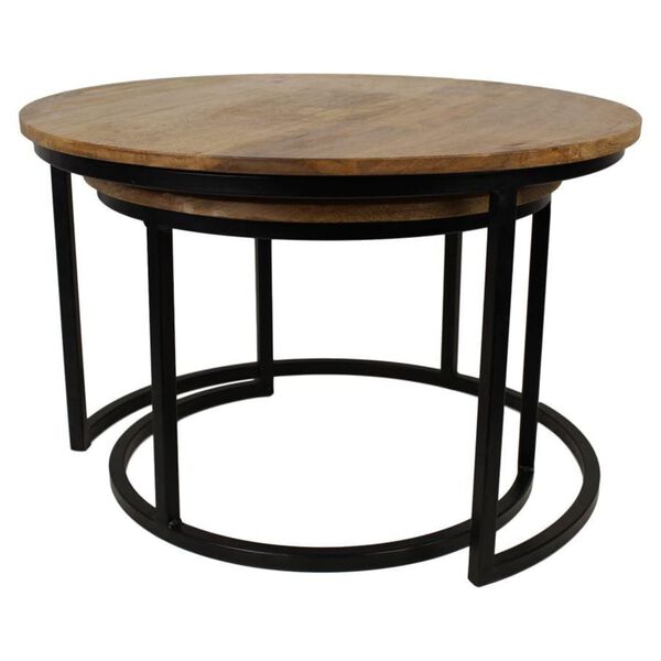 HSM Collection 2 Piece Coffee Table Set Ronin Round